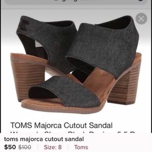 Toms majcora cutout sandals size 8